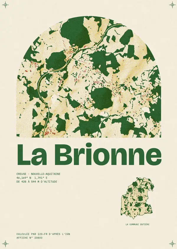 Affiche de La Brionne, calculée par 123-fr d'après l'IGN