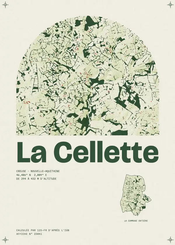 Affiche de La Cellette, calculée par 123-fr d'après l'IGN