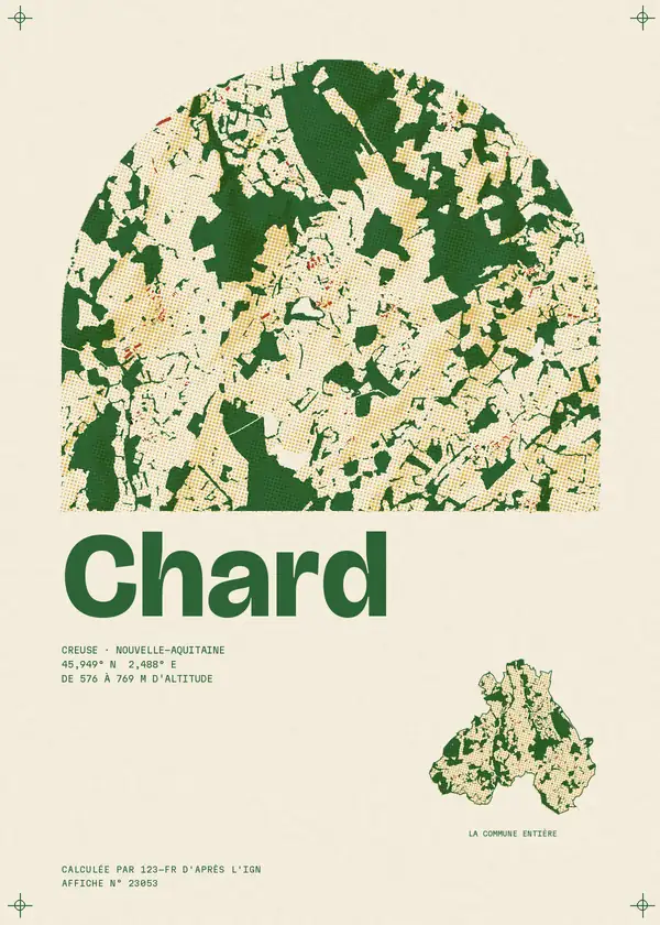 Affiche de Chard, calculée par 123-fr d'après l'IGN