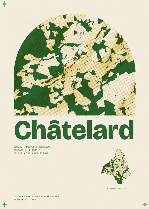 Affiche de Châtelard, calculée par 123-fr d'après l'IGN