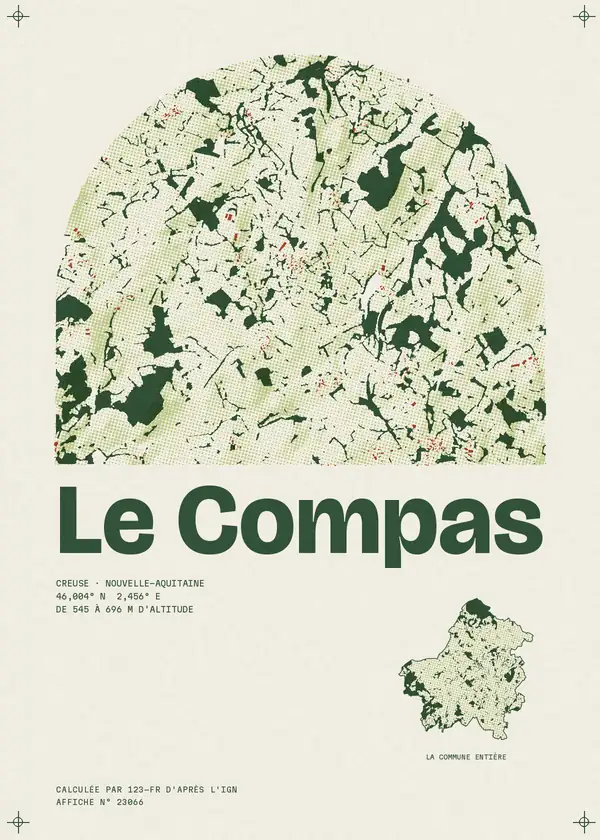 Affiche de Le Compas, calculée par 123-fr d'après l'IGN