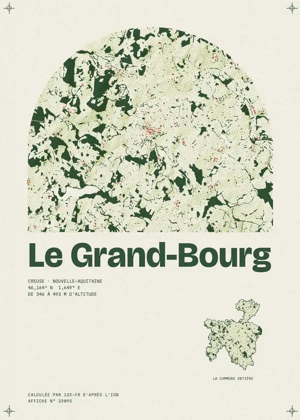 Affiche de Le Grand-Bourg, calculée par 123-fr d'après l'IGN