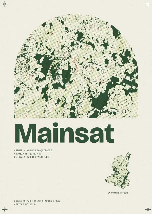 Affiche de Mainsat, calculée par 123-fr d'après l'IGN