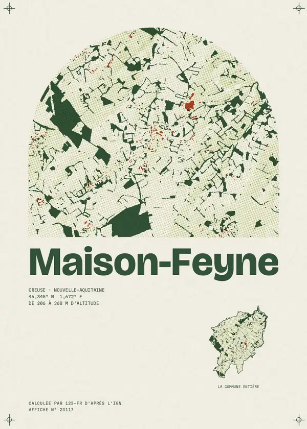 Affiche de Maison-Feyne, calculée par 123-fr d'après l'IGN
