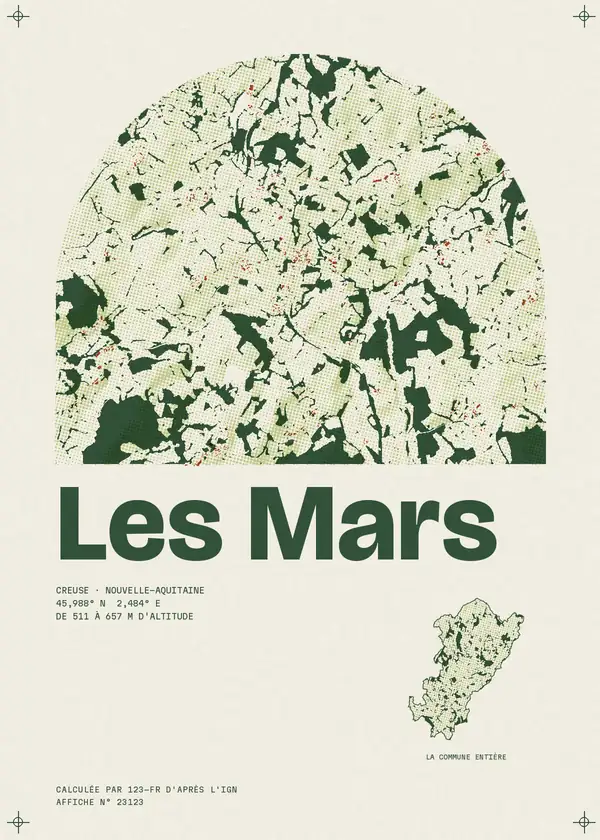 Affiche de Les Mars, calculée par 123-fr d'après l'IGN