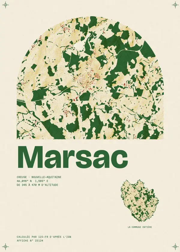 Affiche de Marsac, calculée par 123-fr d'après l'IGN