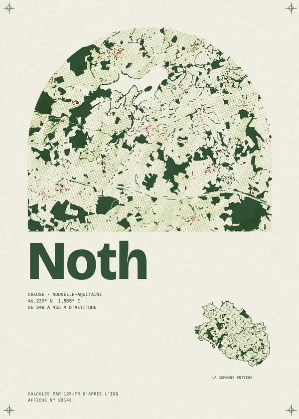 Affiche de Noth, calculée par 123-fr d'après l'IGN