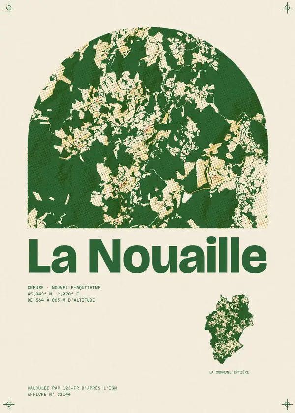 Affiche de La Nouaille, calculée par 123-fr d'après l'IGN