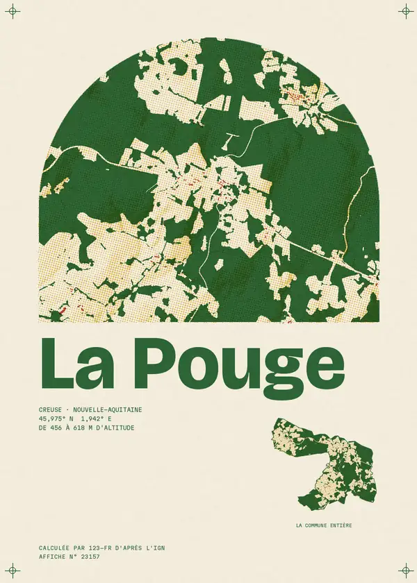 Affiche de La Pouge, calculée par 123-fr d'après l'IGN