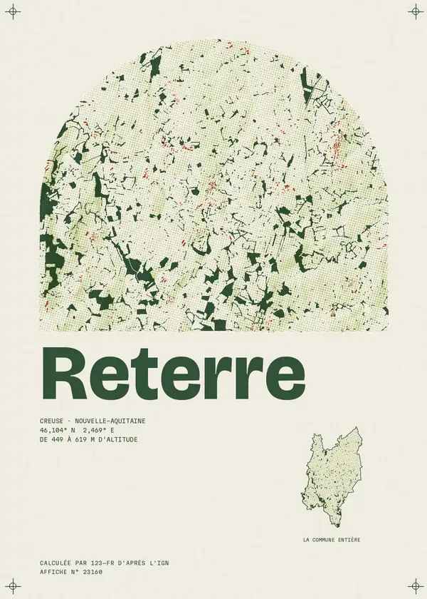 Affiche de Reterre, calculée par 123-fr d'après l'IGN