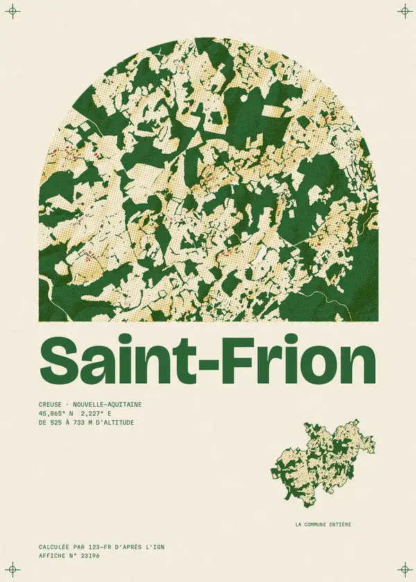 Affiche de Saint-Frion, calculée par 123-fr d'après l'IGN