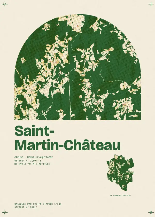 Affiche de Saint-Martin-Château, calculée par 123-fr d'après l'IGN
