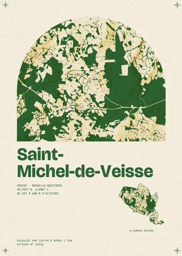 Affiche de Saint-Michel-de-Veisse, calculée par 123-fr d'après l'IGN
