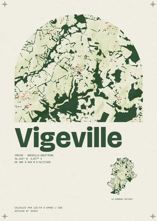 Affiche de Vigeville, calculée par 123-fr d'après l'IGN
