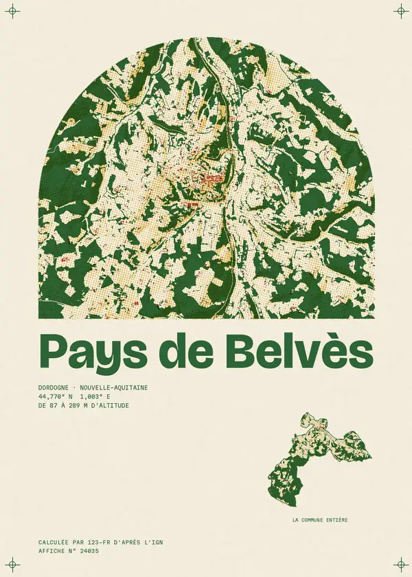 Affiche de Pays de Belvès, calculée par 123-fr d'après l'IGN