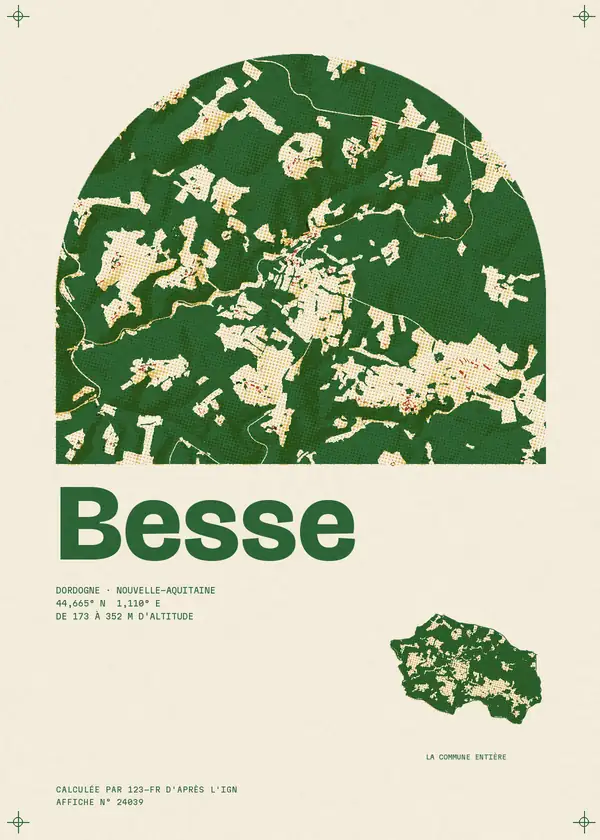 Affiche de Besse, calculée par 123-fr d'après l'IGN