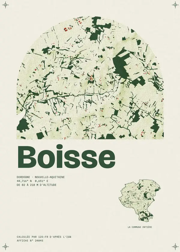 Affiche de Boisse, calculée par 123-fr d'après l'IGN