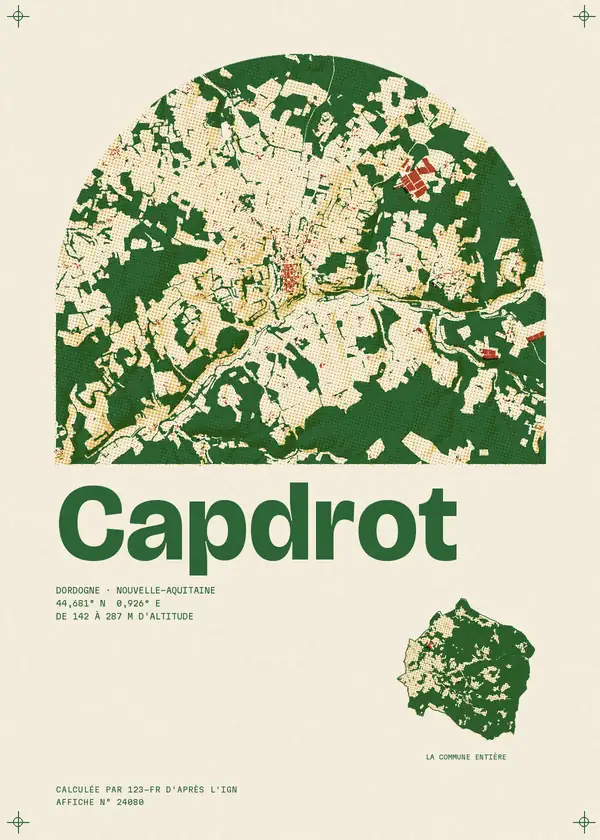 Affiche de Capdrot, calculée par 123-fr d'après l'IGN