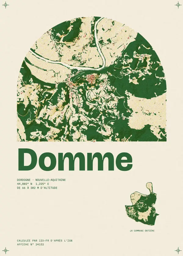 Affiche de Domme, calculée par 123-fr d'après l'IGN