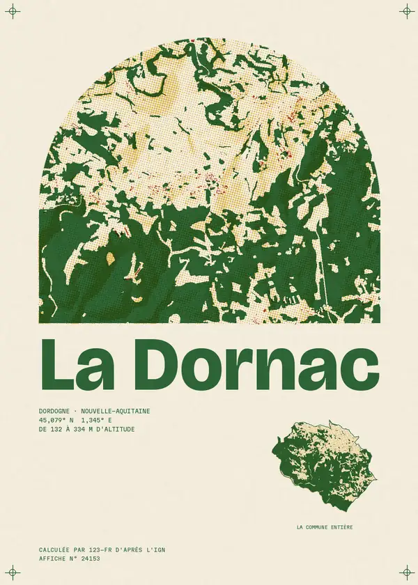 Affiche de La Dornac, calculée par 123-fr d'après l'IGN