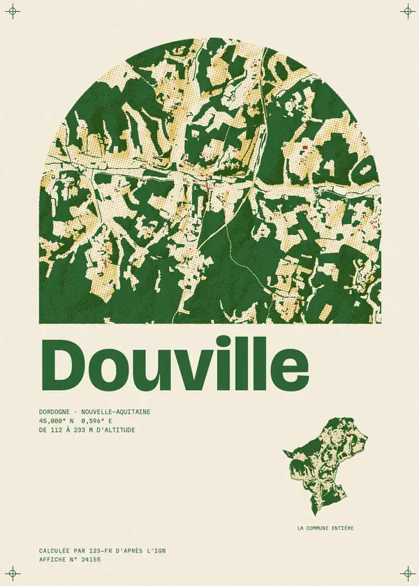 Affiche de Douville, calculée par 123-fr d'après l'IGN