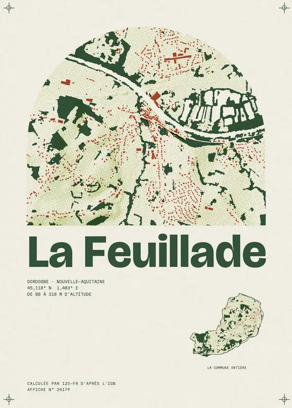 Affiche de La Feuillade, calculée par 123-fr d'après l'IGN