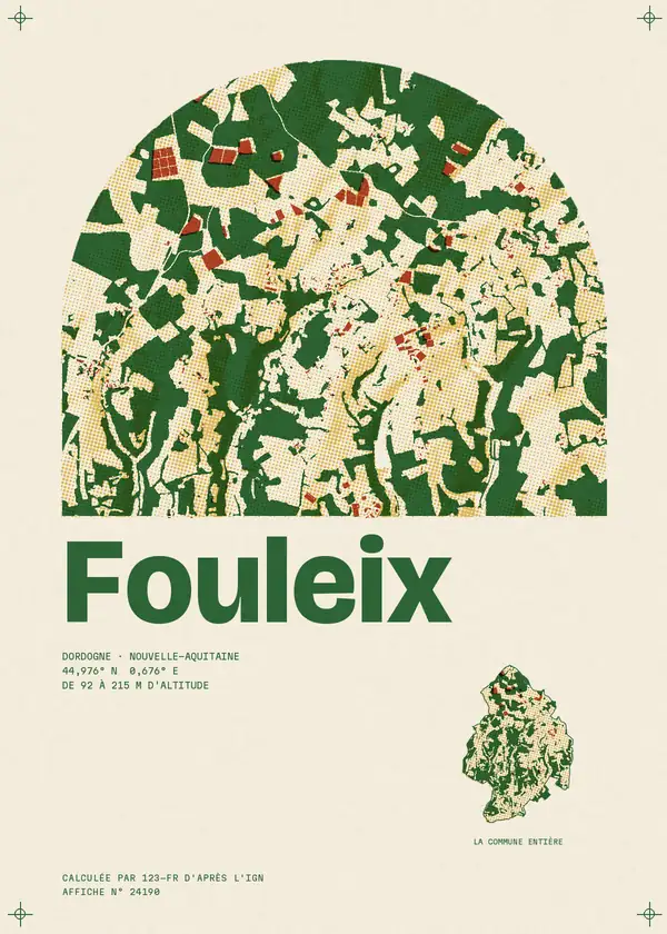 Affiche de Fouleix, calculée par 123-fr d'après l'IGN