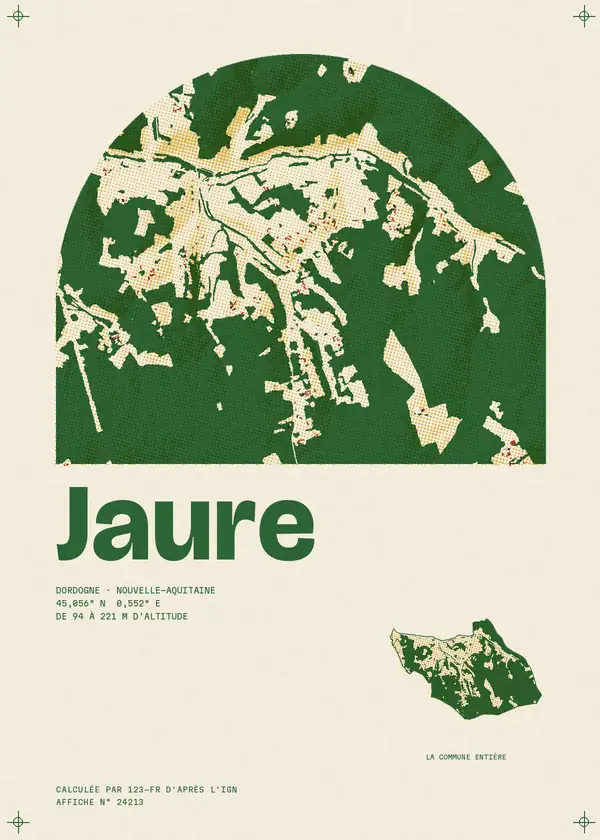 Affiche de Jaure, calculée par 123-fr d'après l'IGN