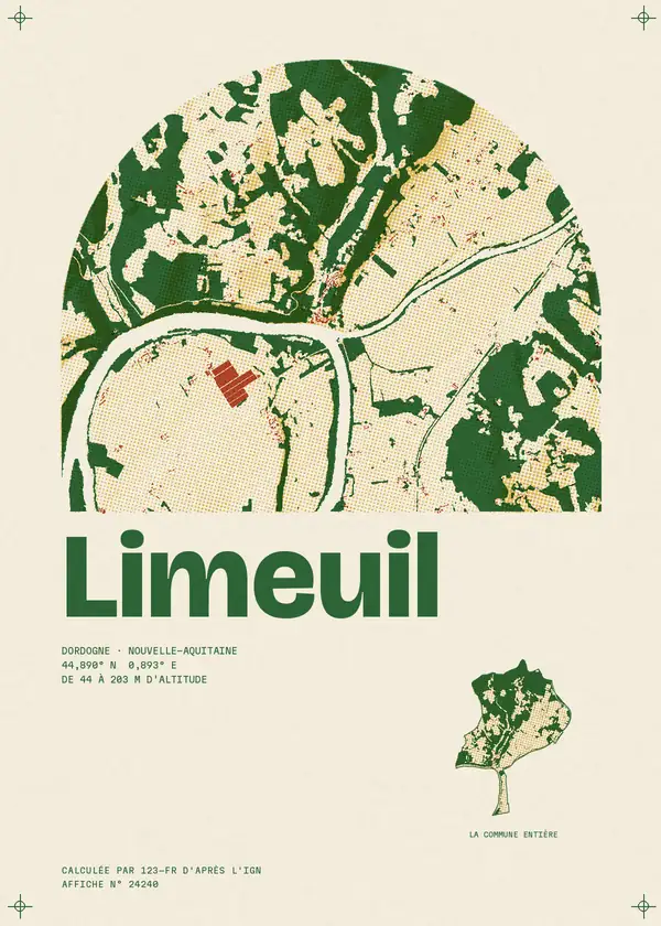 Affiche de Limeuil, calculée par 123-fr d'après l'IGN