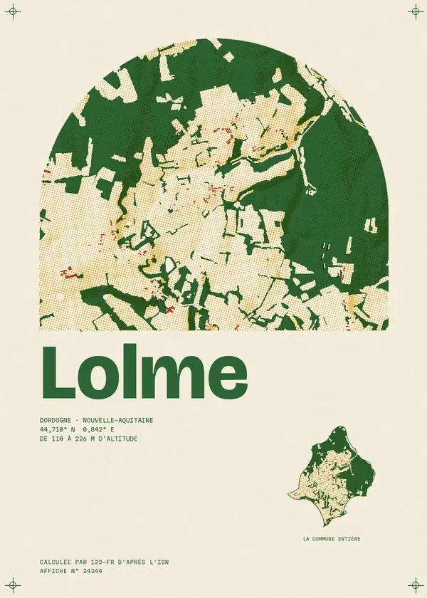 Affiche de Lolme, calculée par 123-fr d'après l'IGN