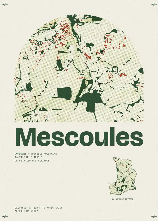 Affiche de Mescoules, calculée par 123-fr d'après l'IGN