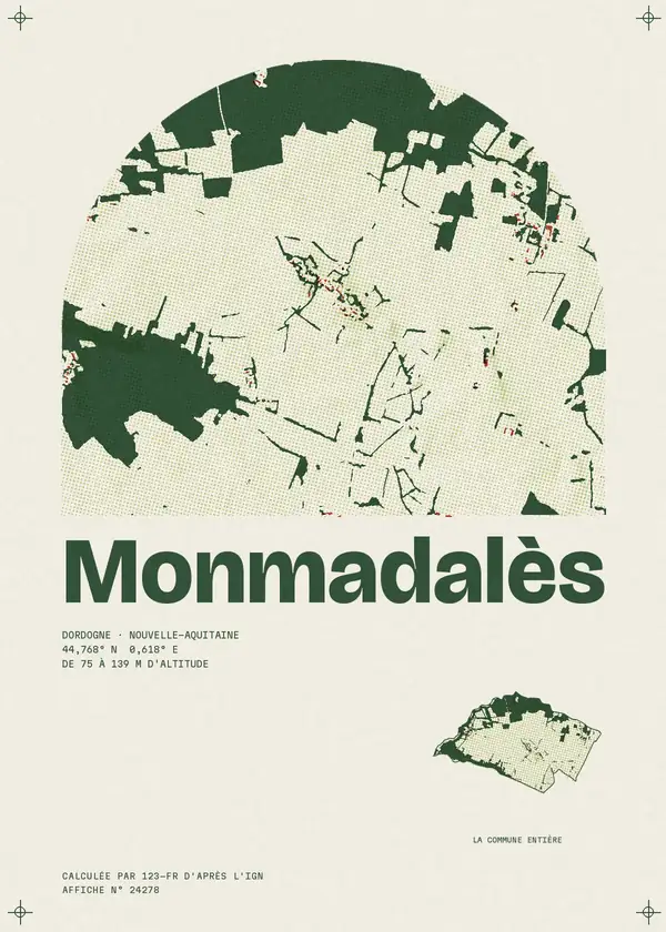 Affiche de Monmadalès, calculée par 123-fr d'après l'IGN