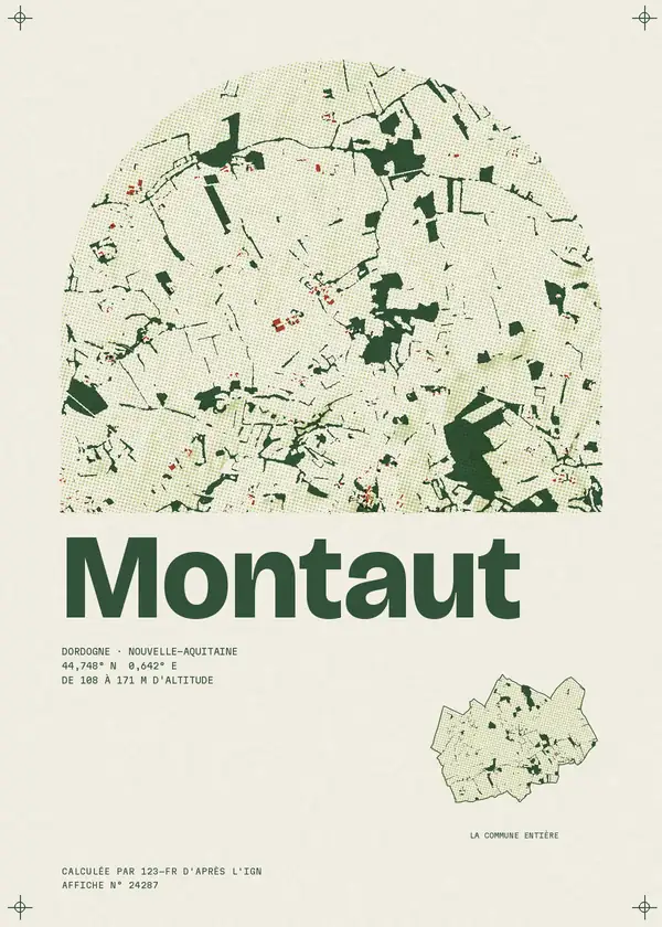 Affiche de Montaut, calculée par 123-fr d'après l'IGN
