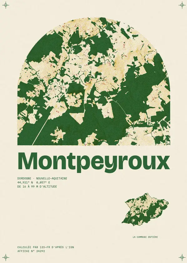 Affiche de Montpeyroux, calculée par 123-fr d'après l'IGN