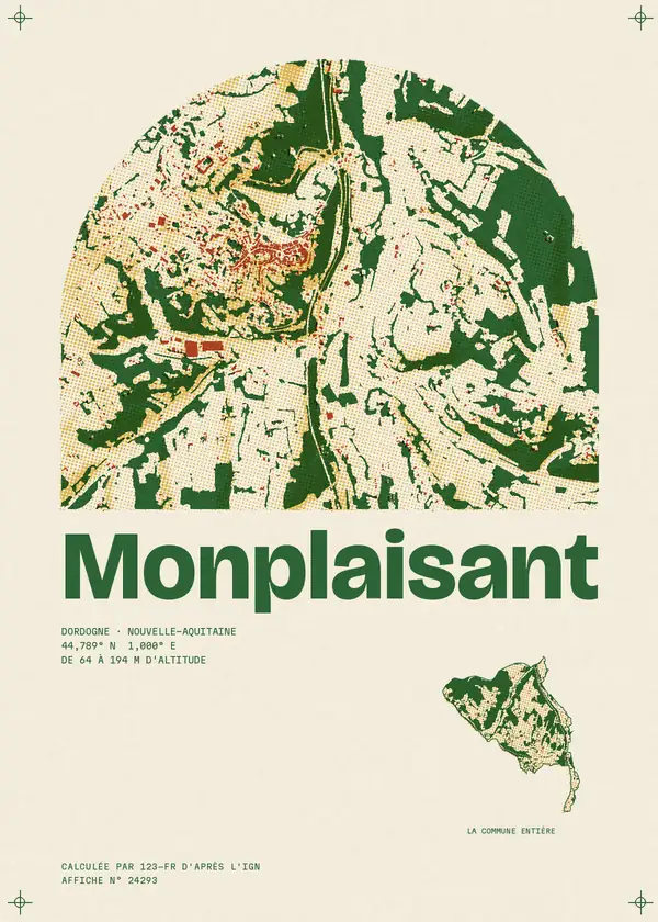 Affiche de Monplaisant, calculée par 123-fr d'après l'IGN