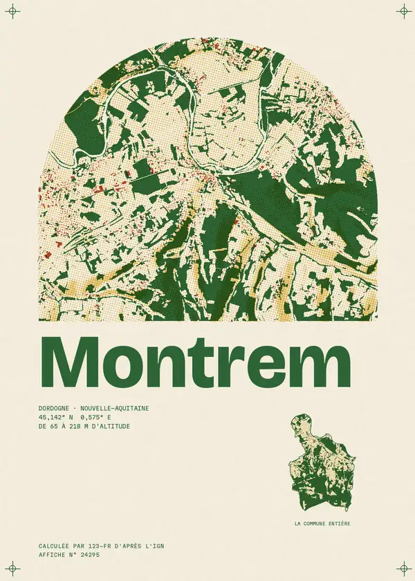 Affiche de Montrem, calculée par 123-fr d'après l'IGN