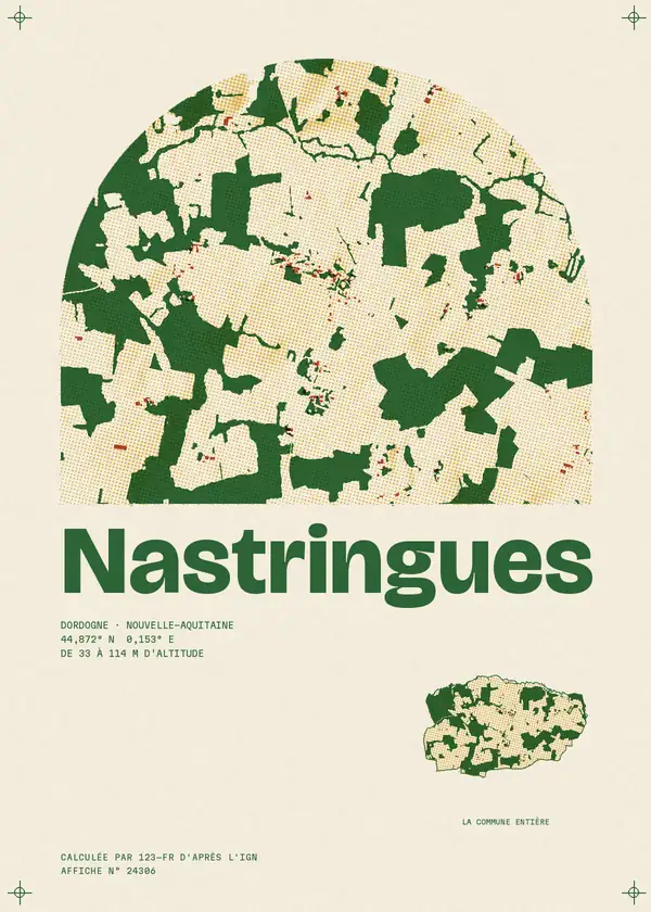 Affiche de Nastringues, calculée par 123-fr d'après l'IGN