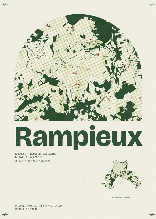 Affiche de Rampieux, calculée par 123-fr d'après l'IGN