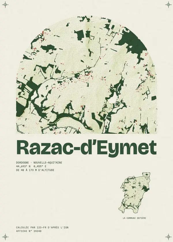 Affiche de Razac-d'Eymet, calculée par 123-fr d'après l'IGN