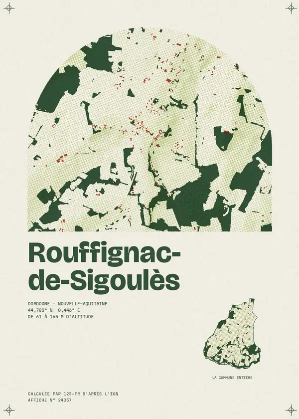 Affiche de Rouffignac-de-Sigoulès, calculée par 123-fr d'après l'IGN