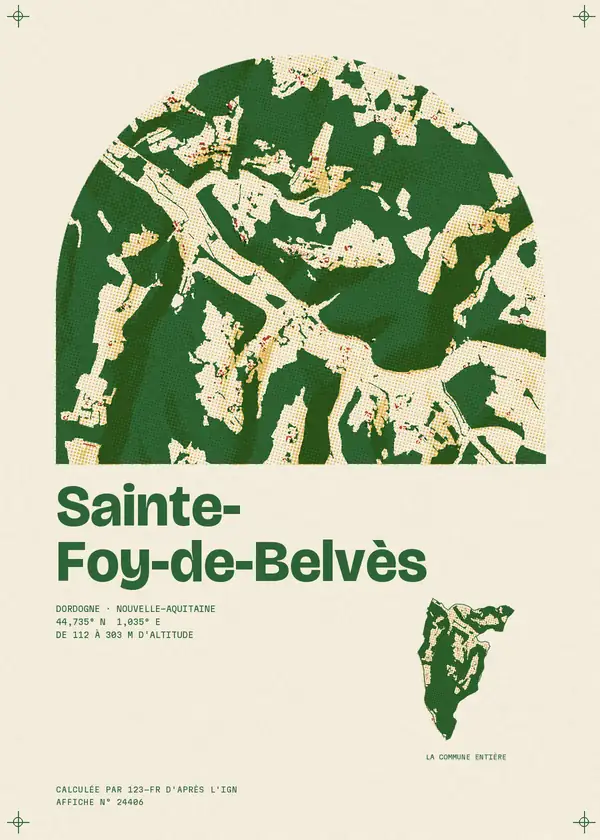 Affiche de Sainte-Foy-de-Belvès, calculée par 123-fr d'après l'IGN