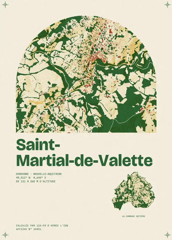 Affiche de Saint-Martial-de-Valette, calculée par 123-fr d'après l'IGN
