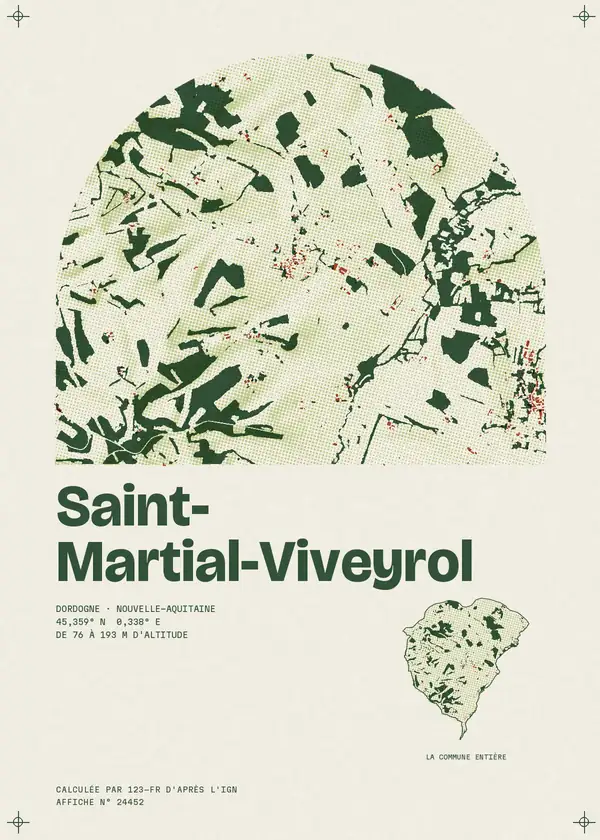 Affiche de Saint-Martial-Viveyrol, calculée par 123-fr d'après l'IGN