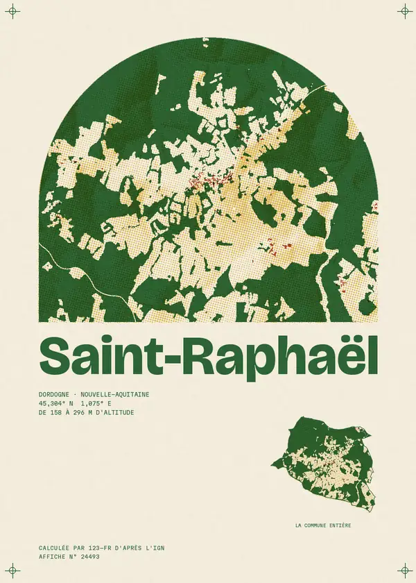 Affiche de Saint-Raphaël, calculée par 123-fr d'après l'IGN