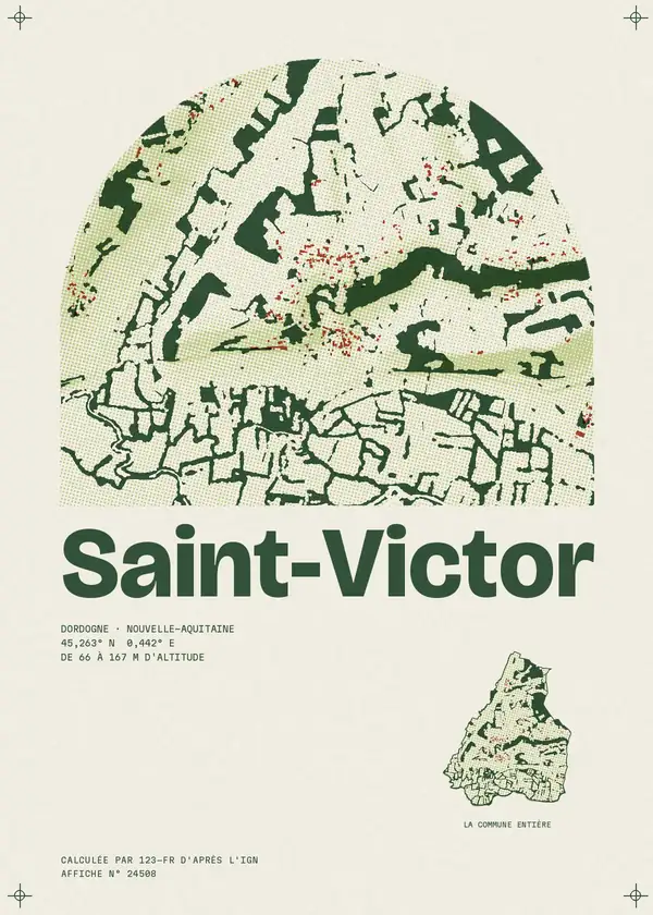 Affiche de Saint-Victor, calculée par 123-fr d'après l'IGN