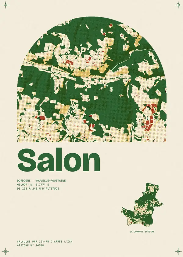 Affiche de Salon, calculée par 123-fr d'après l'IGN