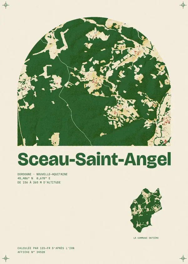 Affiche de Sceau-Saint-Angel, calculée par 123-fr d'après l'IGN
