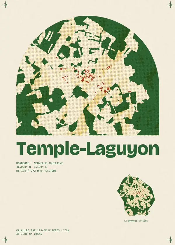 Affiche de Temple-Laguyon, calculée par 123-fr d'après l'IGN