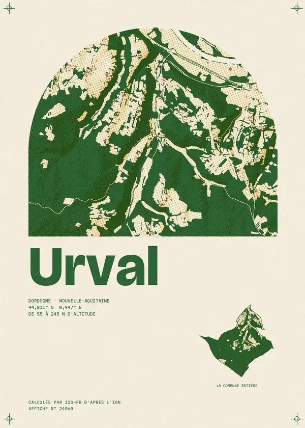 Affiche de Urval, calculée par 123-fr d'après l'IGN