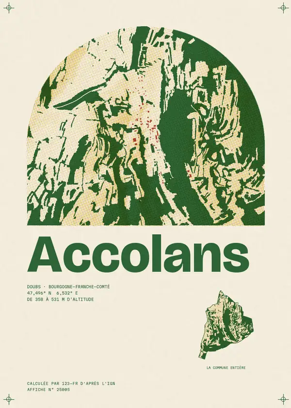 Affiche de Accolans, calculée par 123-fr d'après l'IGN